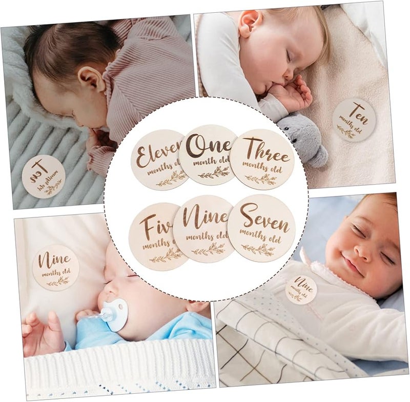 UPKOCH 6Pcs Monthly Baby Photo Cards Premium Growth Recording Props Smooth Edge Design - Image 5